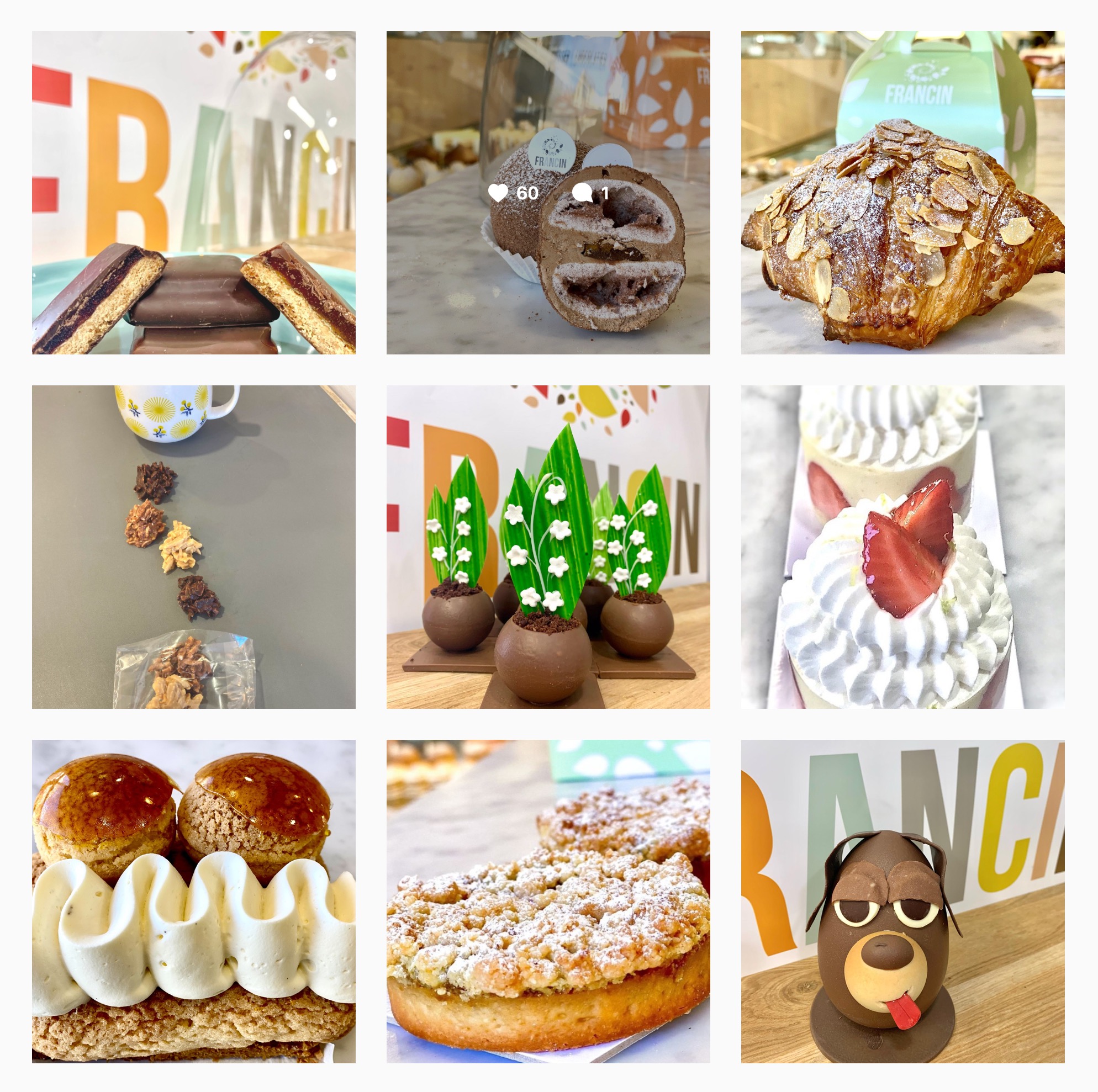 Mur Instagram Francin –agence de communication Nîmes