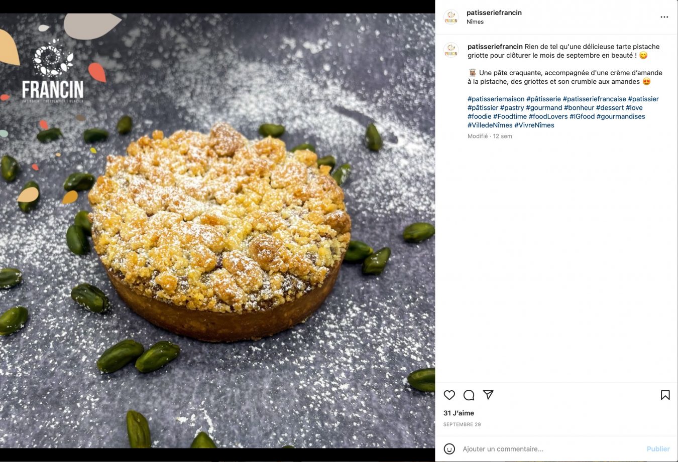 Post Instagram Francin 2 –agence de communication Nîmes