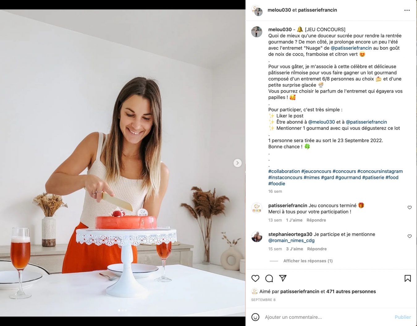 Jeu concours Francin –agence de communication Nîmes