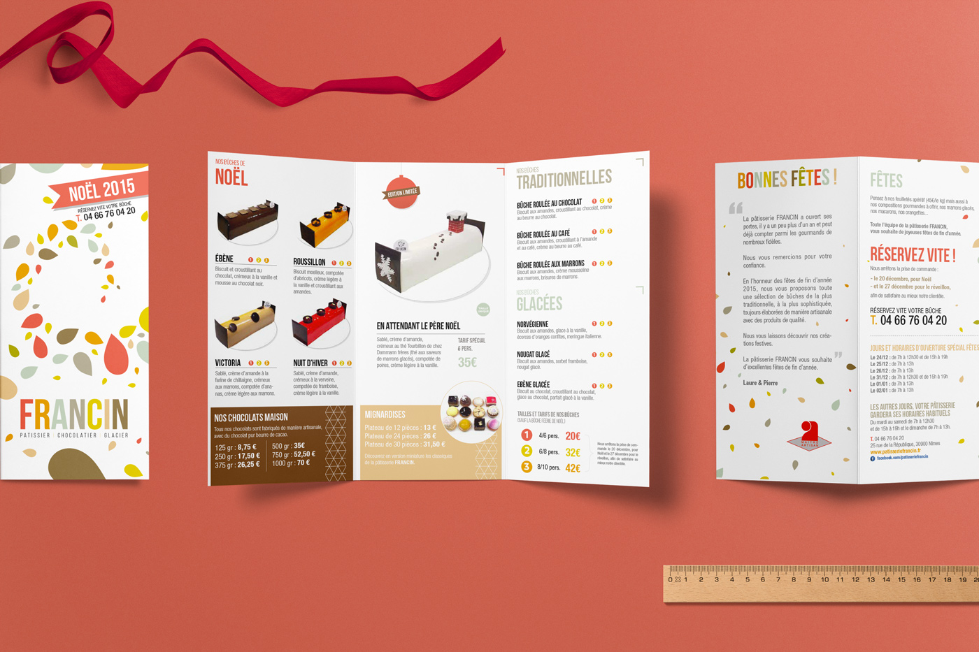 dépliant patisserie Francin - Agence de communication Nîmes