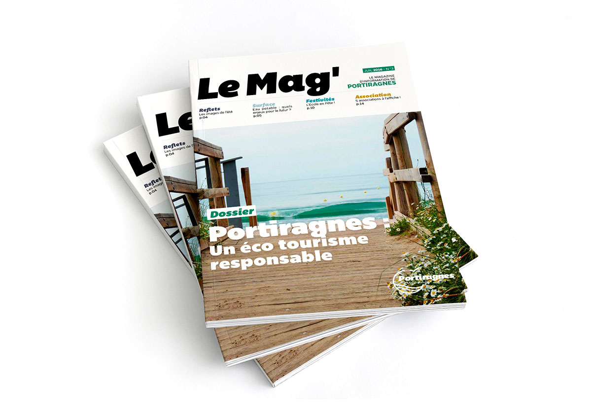 aperçu du magazine de collectivités Portiragnes - agence de communication Nimes