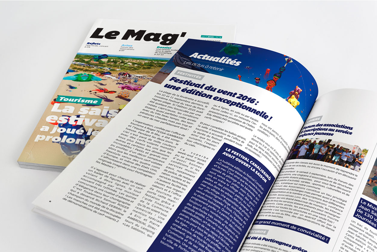 magazine de collectivités Portiragnes - agence de communication Nimes