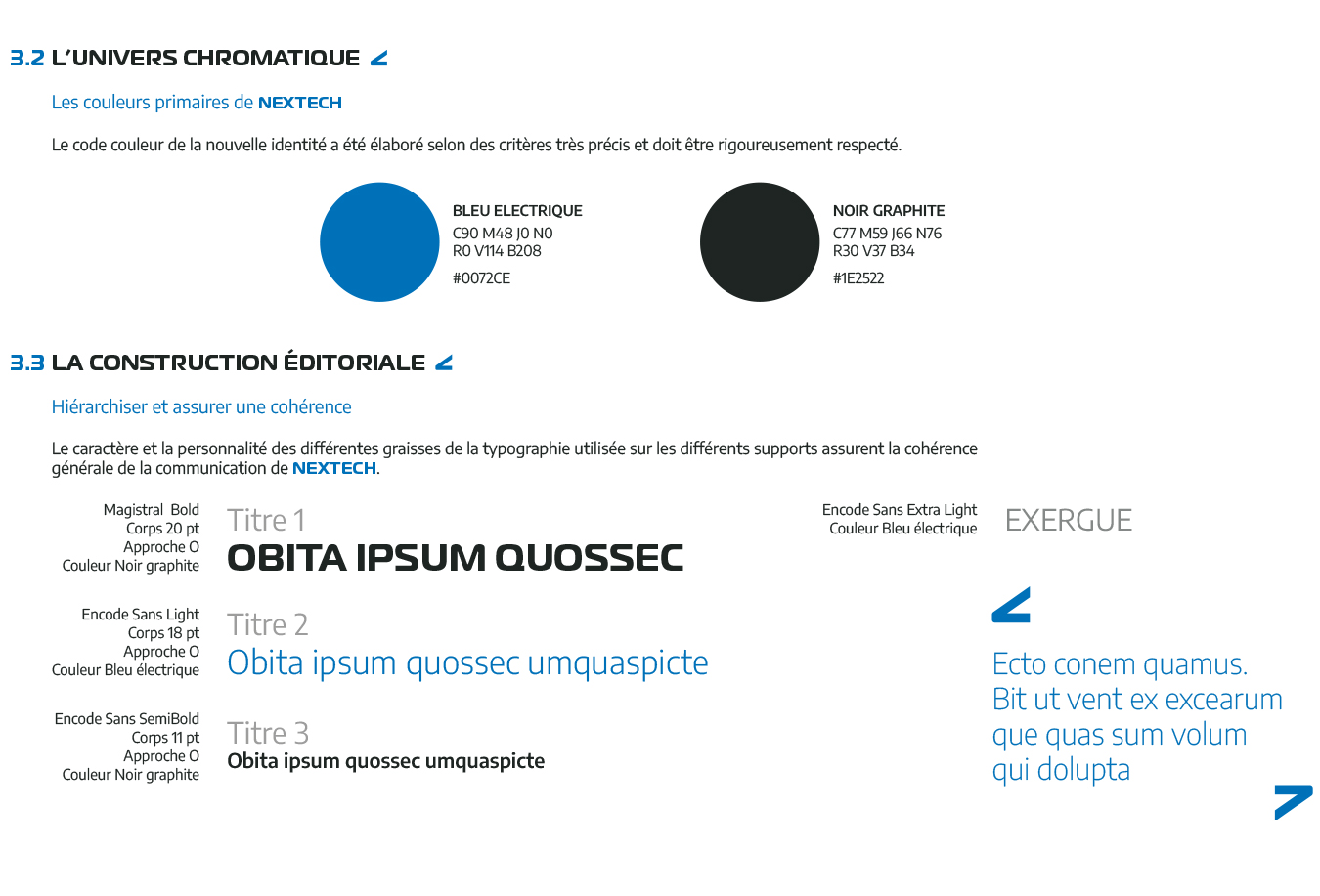 Charte graphique nextech 5 - Agence de communication Nimes