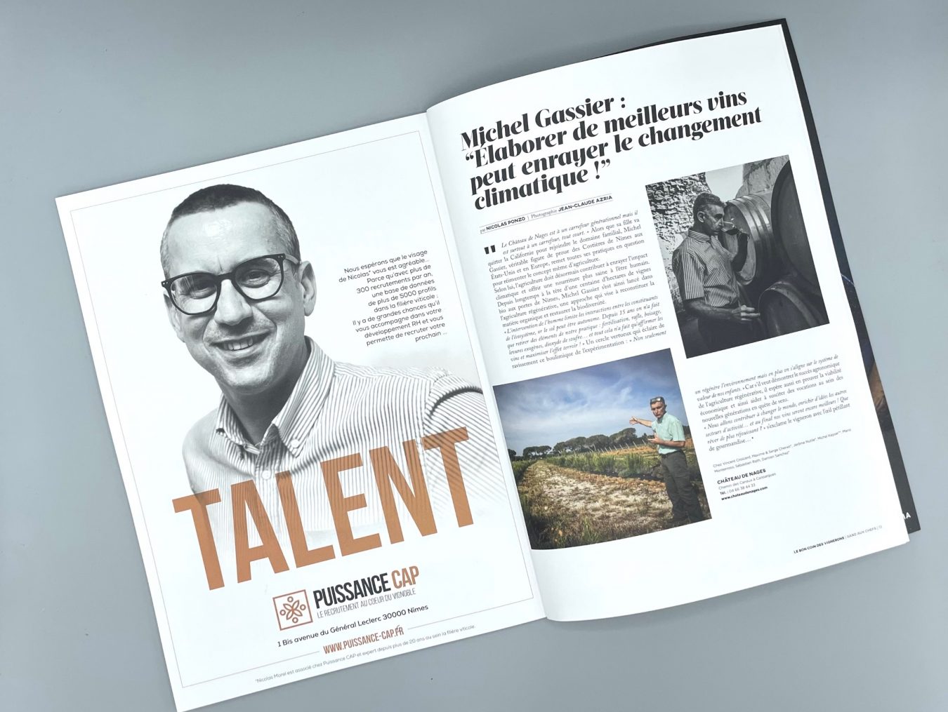 Publicité de la société puissance CAP dans le magazine GARD auX chefS