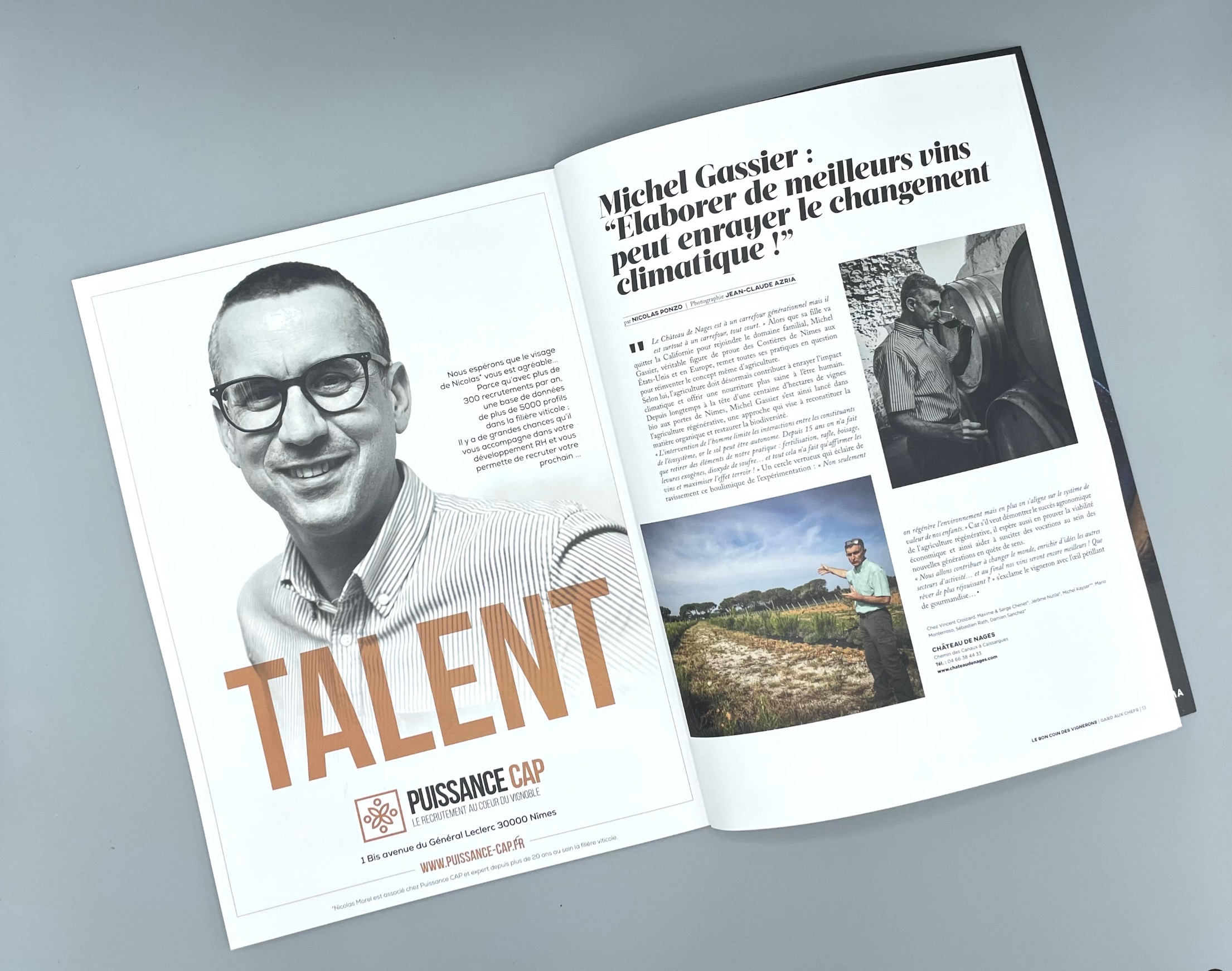 Publicité de la société puissance CAP dans le magazine GARD auX chefS