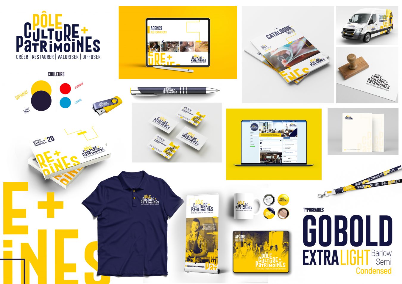 Moodboard Pole Culture et patrimoine - agence de communication Nimes