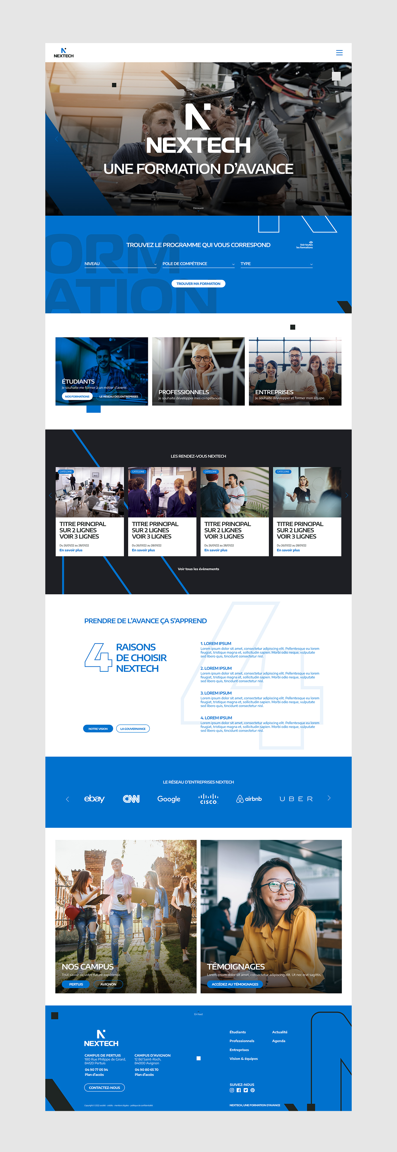 Site web nextech 2 - Agence web Nîmes