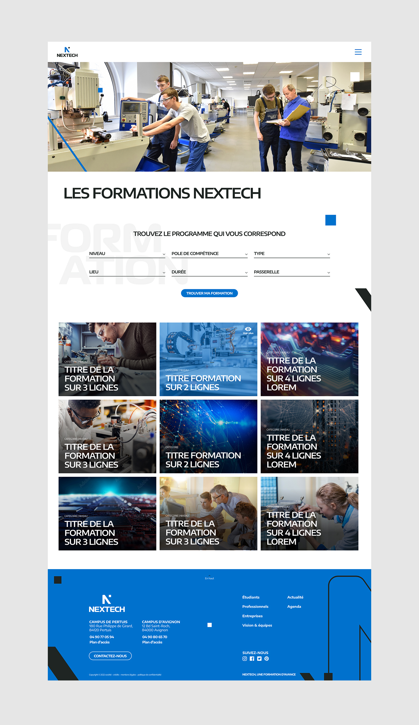 Site web nextech 3 - Agence web Nîmes
