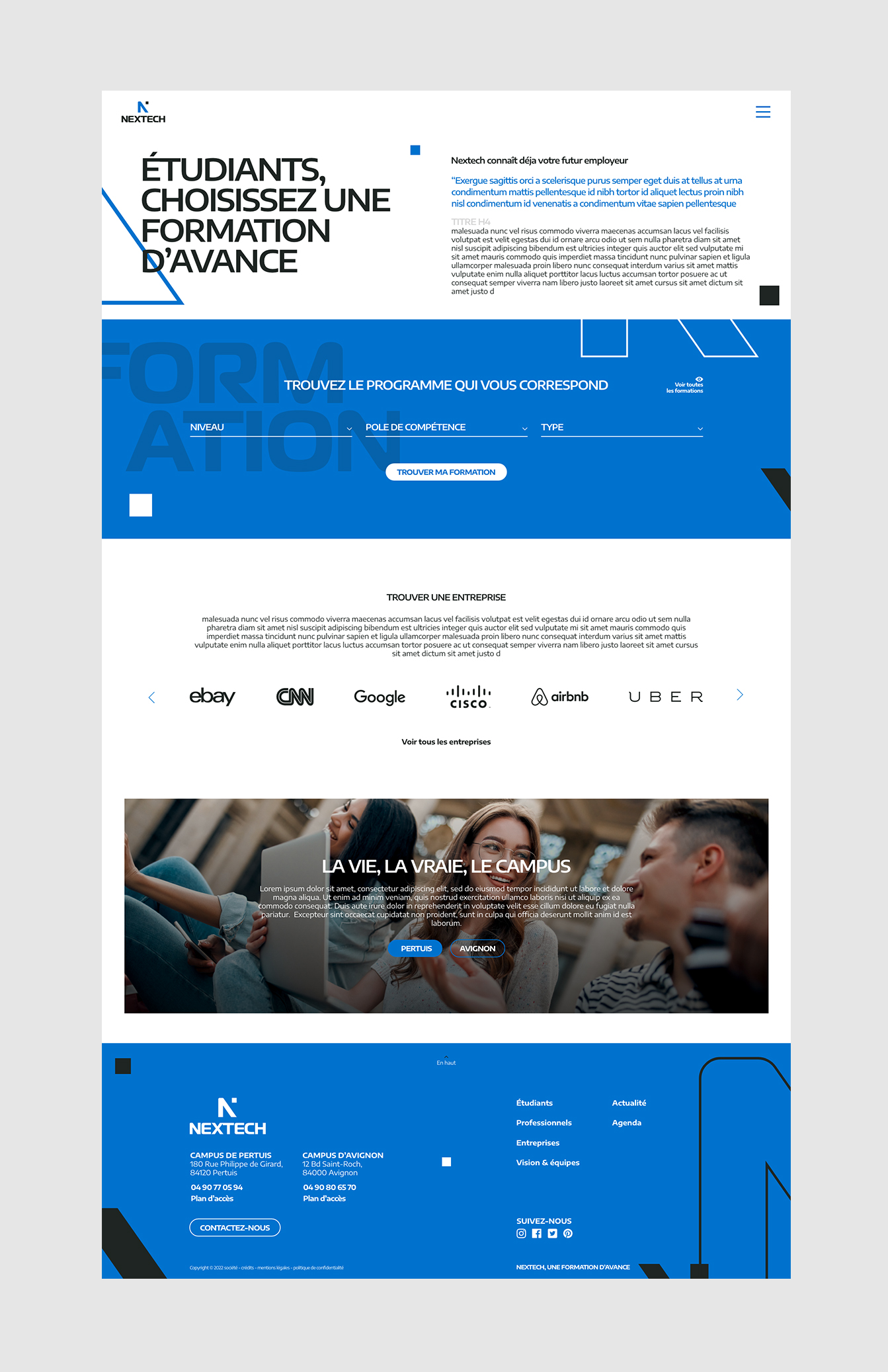 Site web nextech 4 - Agence web Nîmes