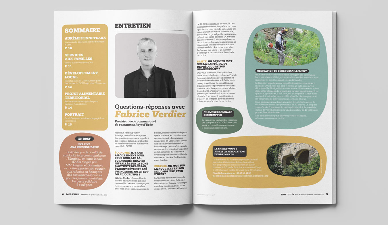 Aperçu magazine communauté de communes du pays d'uzès 4 - Agence de communication Nîmes