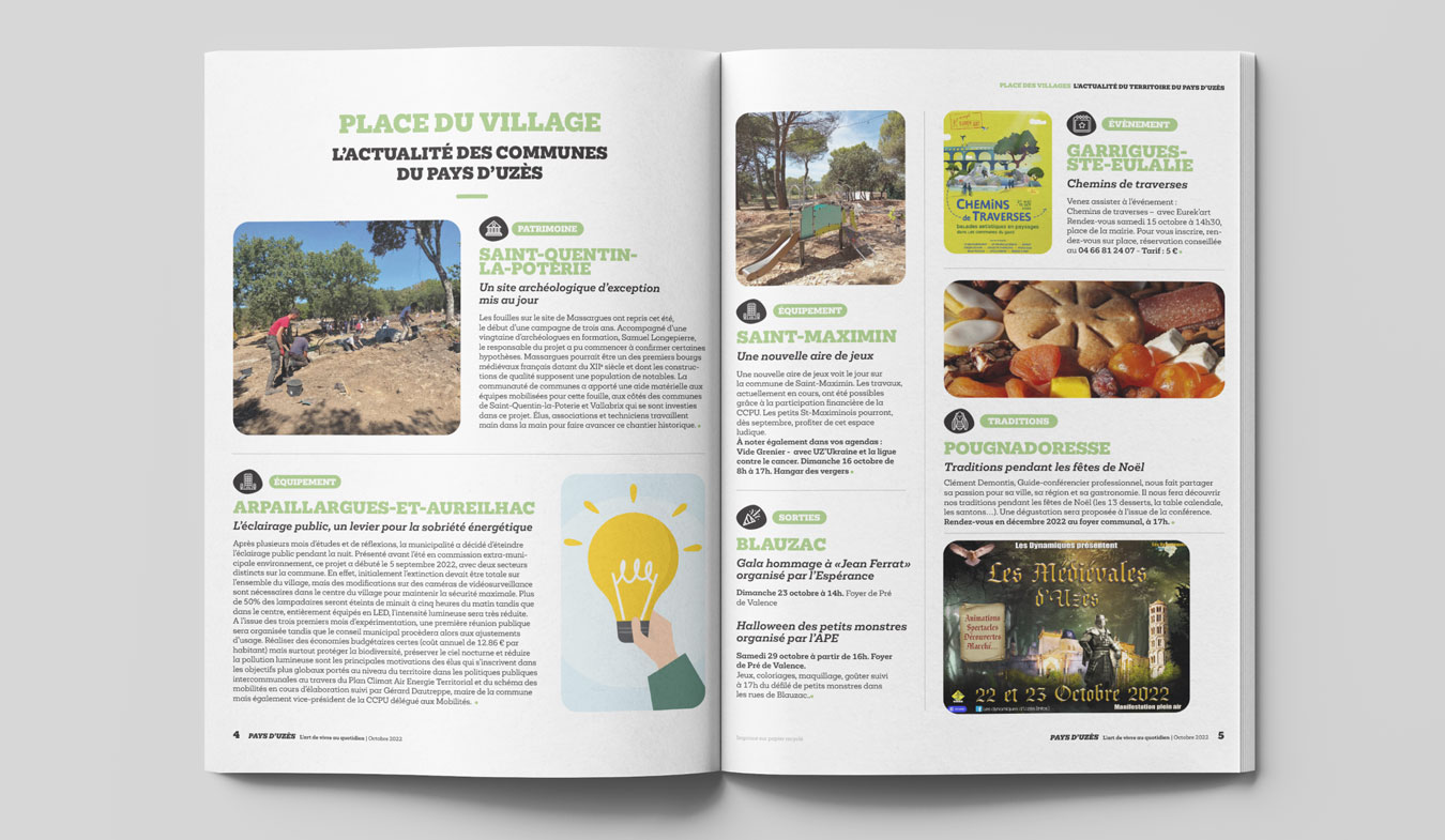 Aperçu magazine communauté de communes du pays d'uzès 3 - Agence de communication Nîmes