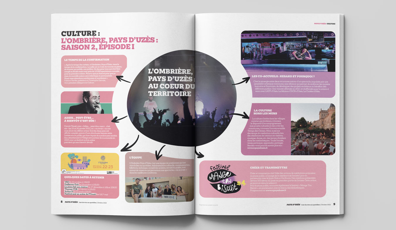 Aperçu magazine communauté de communes du pays d'uzès - Agence de communication Nîmes
