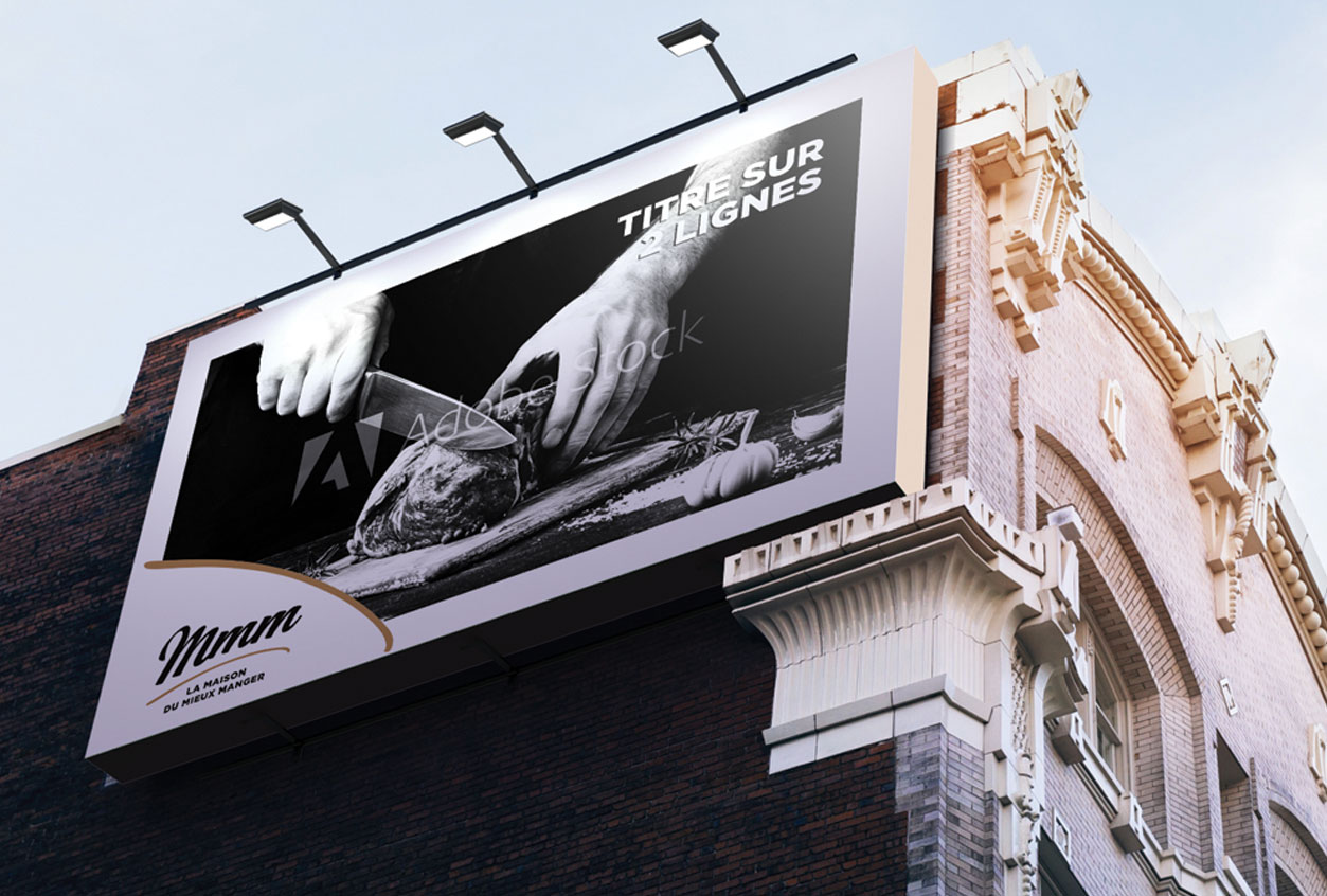 affiche publicitaire maison du mieux manger - agence de communication nimes