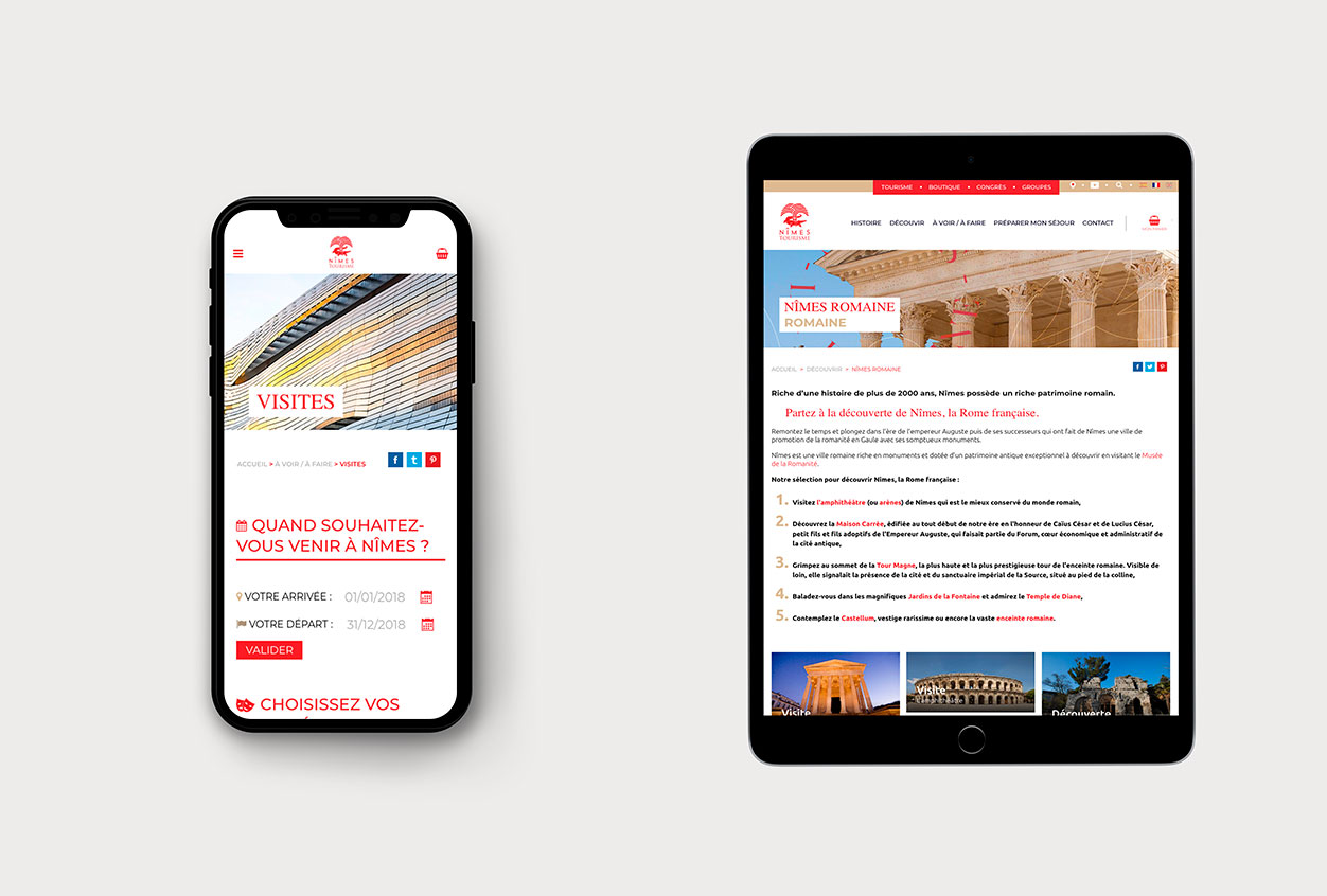 office de tourisme de Nîmes - Agence de communication Nîmes