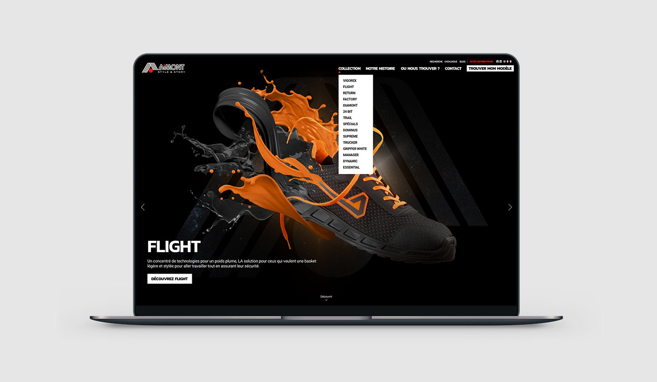 Site web aimont 1 - Agence web nîmes