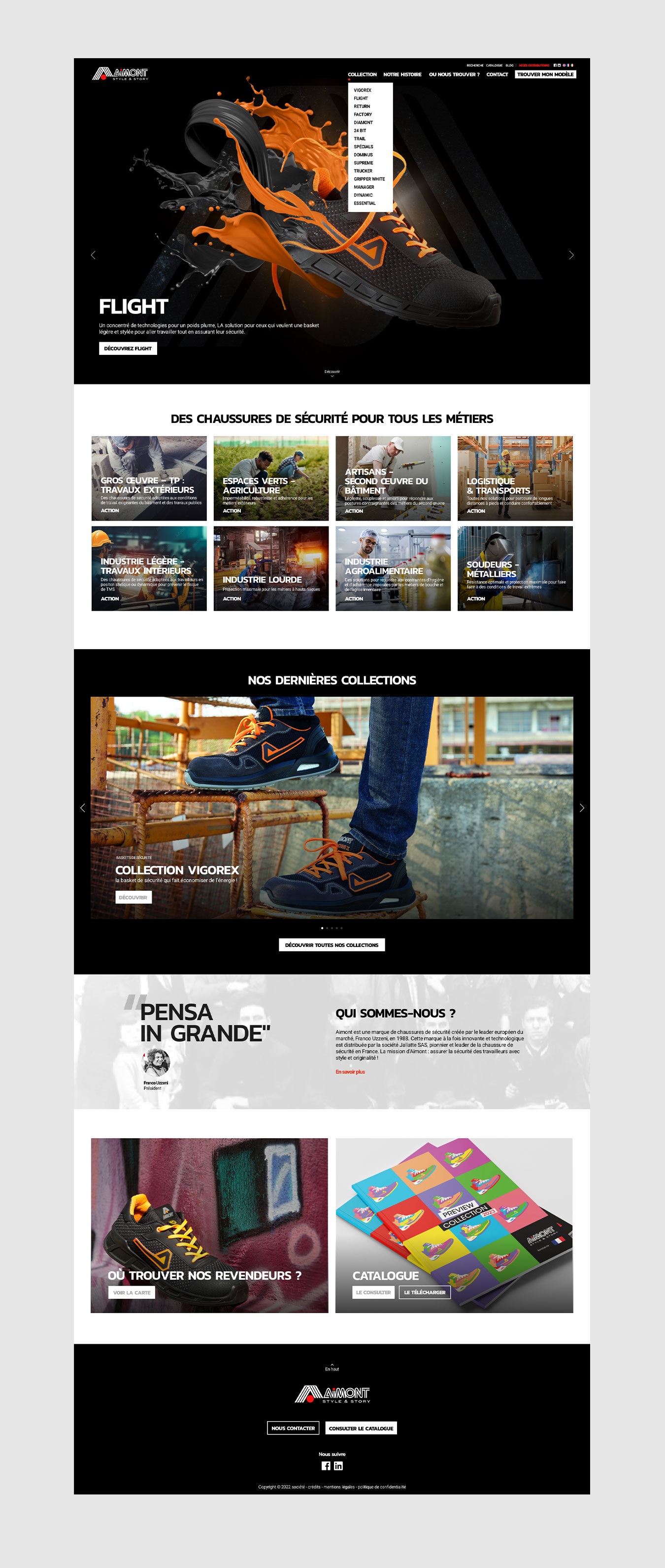 Site web aimont 2 - Agence web nîmes