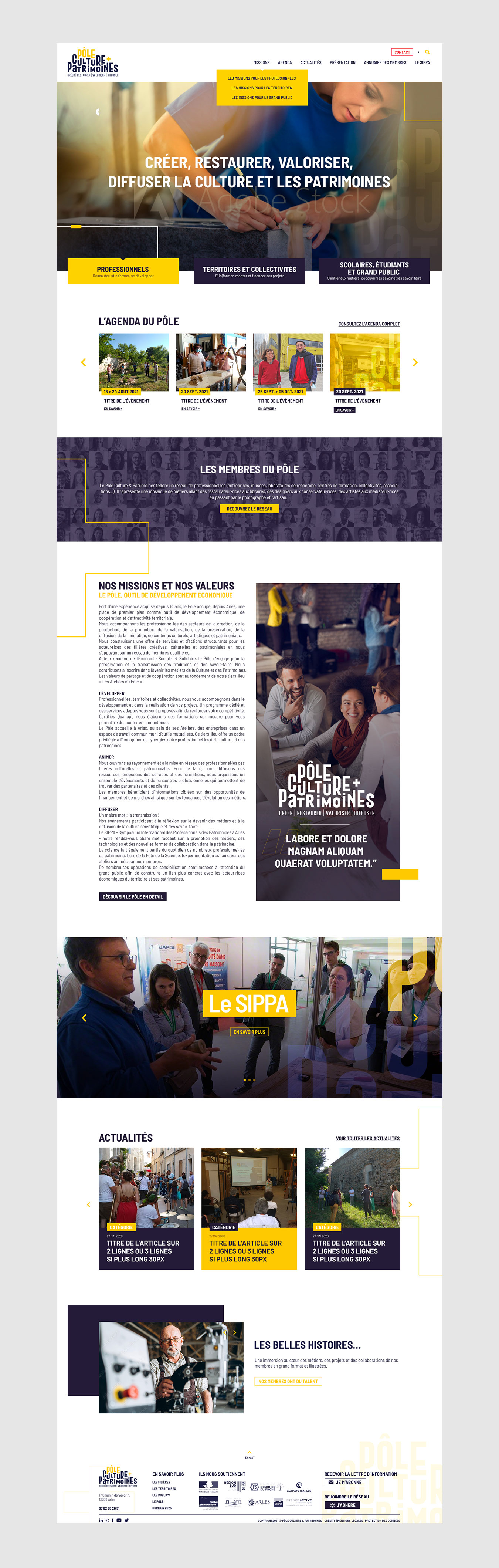 Référence Pôle culture & patrimoines 7 - Agence de communication Nîmes