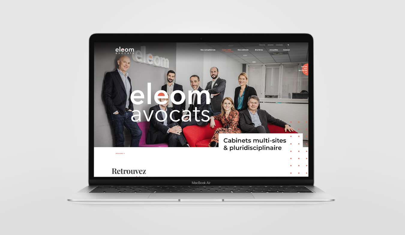 site web ELEOM avocats - Agence web Nîmes