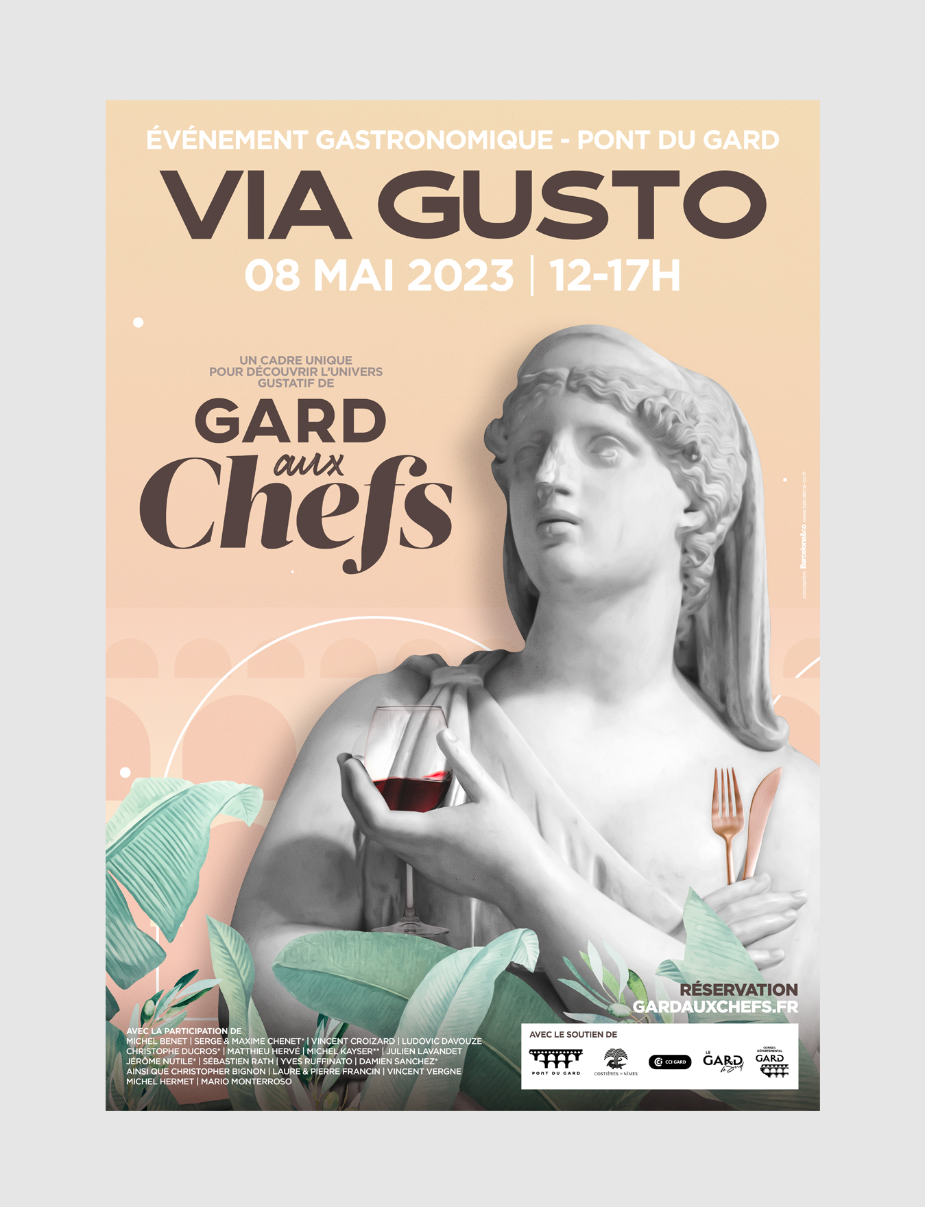 Affiche VIA GUSTO, agence de communication Nîmes